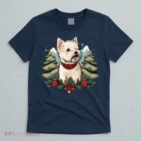 Xmas West Highland White Terrier Santa On Christmas Westie T-Shirt thumb 5