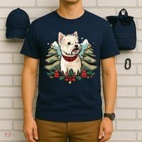 Xmas West Highland White Terrier Santa On Christmas Westie T-Shirt thumb 6