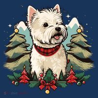 Xmas West Highland White Terrier Santa On Christmas Westie Women's Hoodie thumb 2