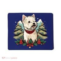 Xmas West Highland White Terrier Santa On Christmas Westie Mousepad thumb 0