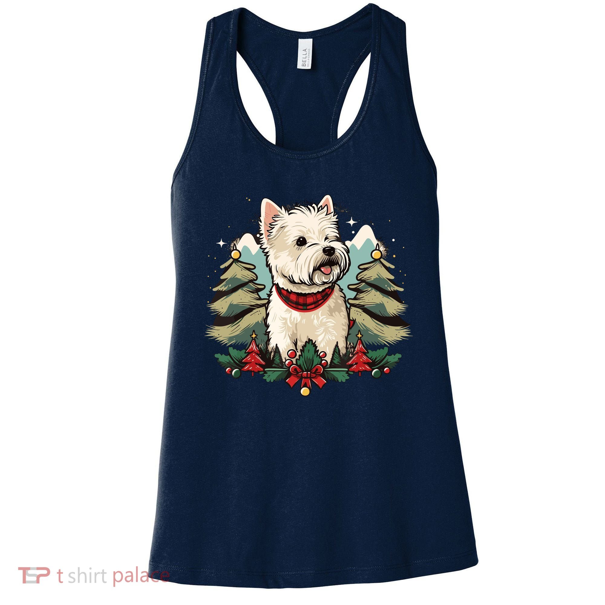 Xmas West Highland White Terrier Santa On Christmas Westie Women's Tank Top