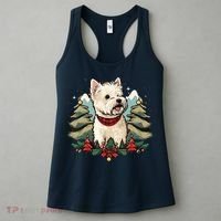 Xmas West Highland White Terrier Santa On Christmas Westie Women's Tank Top thumb 3