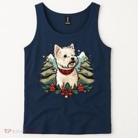 Xmas West Highland White Terrier Santa On Christmas Westie Tank Top thumb 2