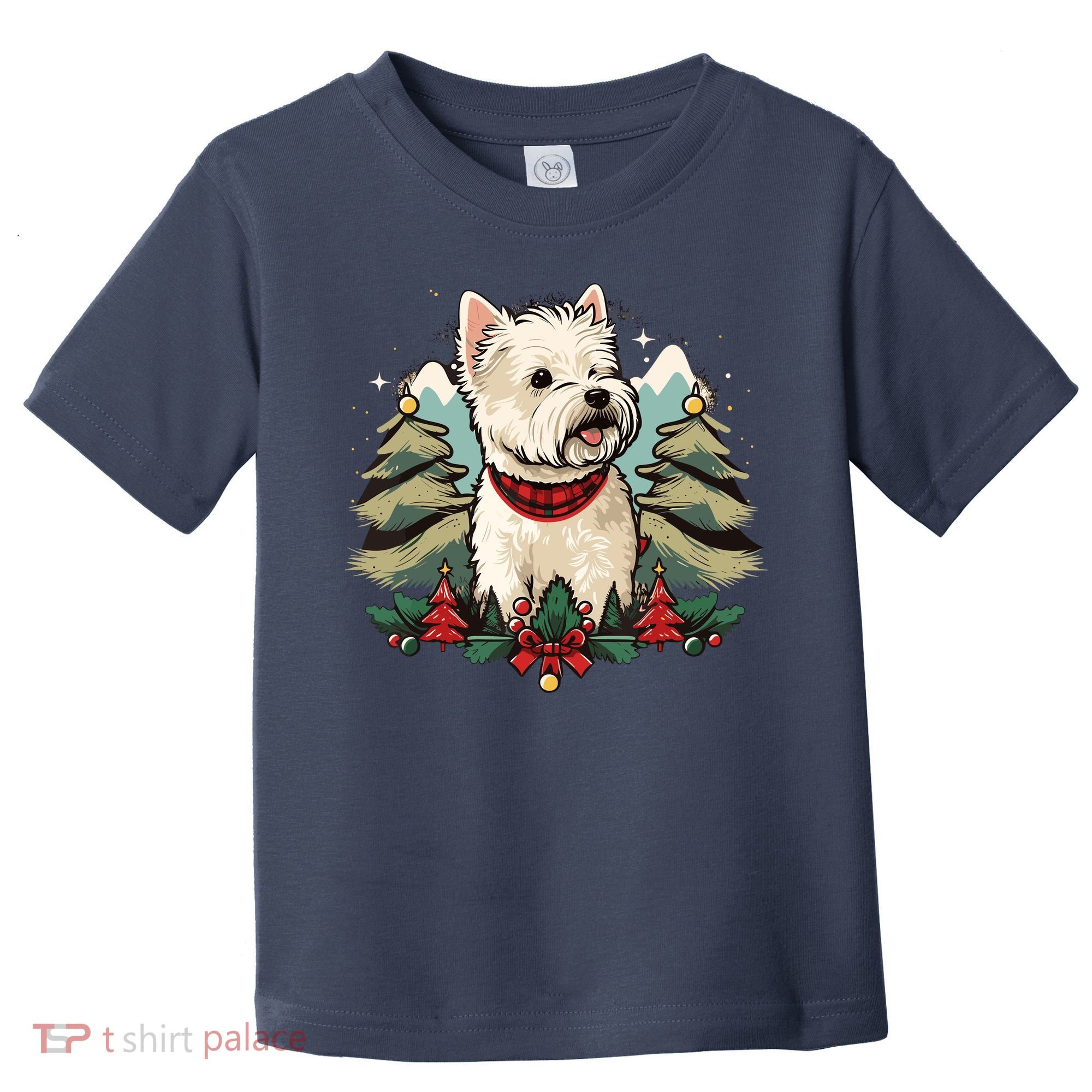 Xmas West Highland White Terrier Santa On Christmas Westie Toddler T-Shirt