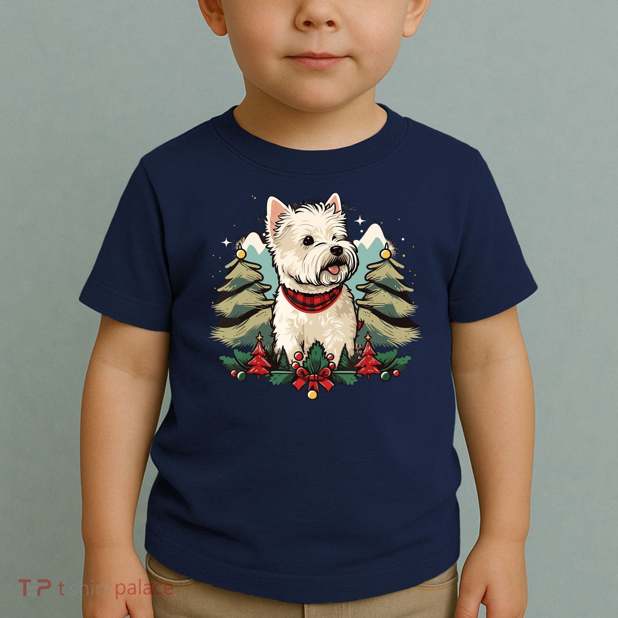 Xmas West Highland White Terrier Santa On Christmas Westie Toddler T-Shirt