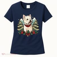 Xmas West Highland White Terrier Santa On Christmas Westie Women's T-Shirt thumb 0