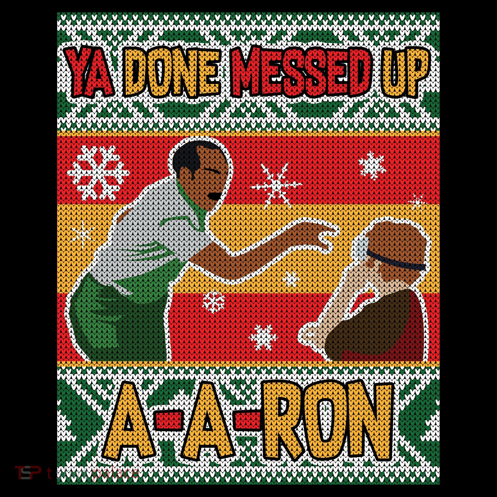 Ya Done Messed Up A-A-Ron Ugly Christmas Women's Tank Top