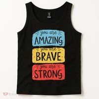 You Are Amazing Brave Strong Tank Top thumb 2