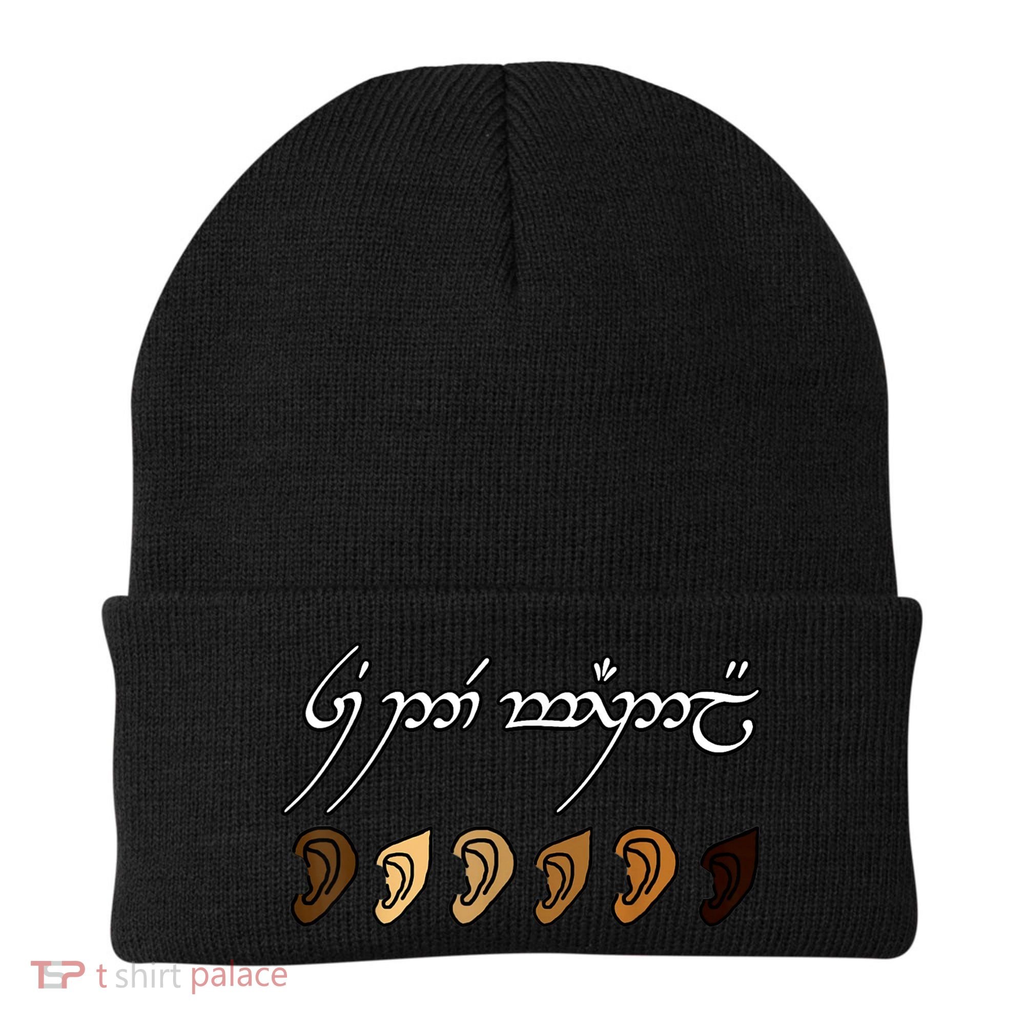 You All Are Welcome Here Elvish Elijah Funny Memes Wood Beanie