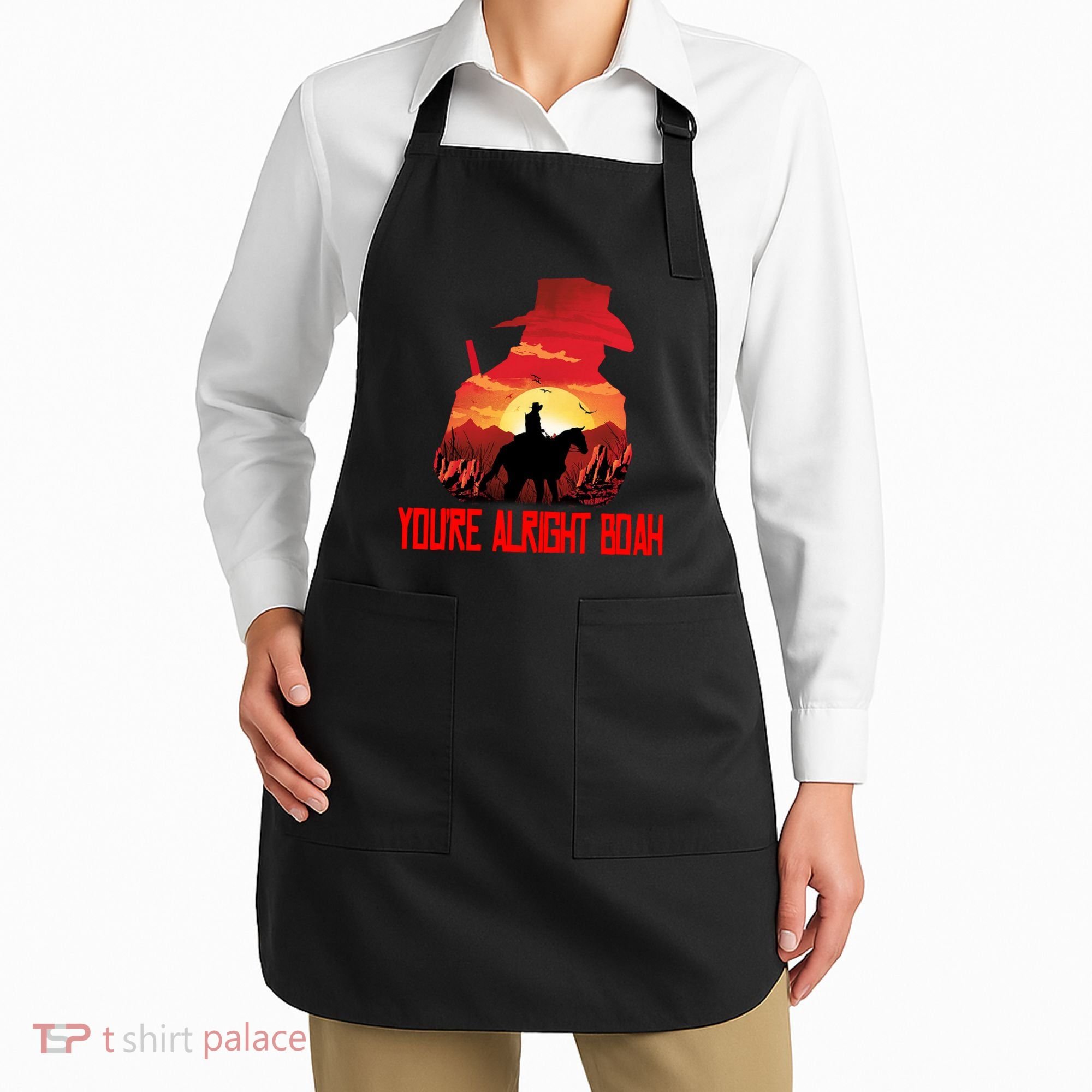 You’Re Alright Boah Rdr2 Style Gaming Apron