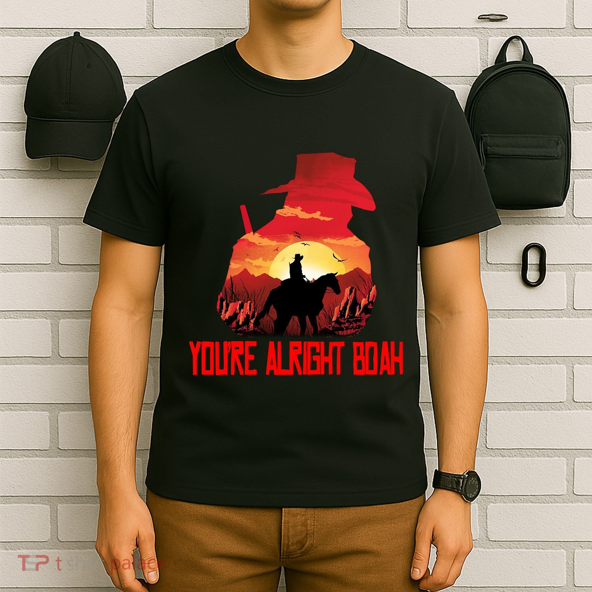 You’Re Alright Boah Rdr2 Style Gaming T-Shirt