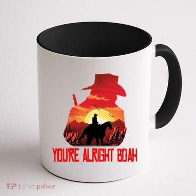 You’Re Alright Boah Rdr2 Style Gaming Coffee Mug back