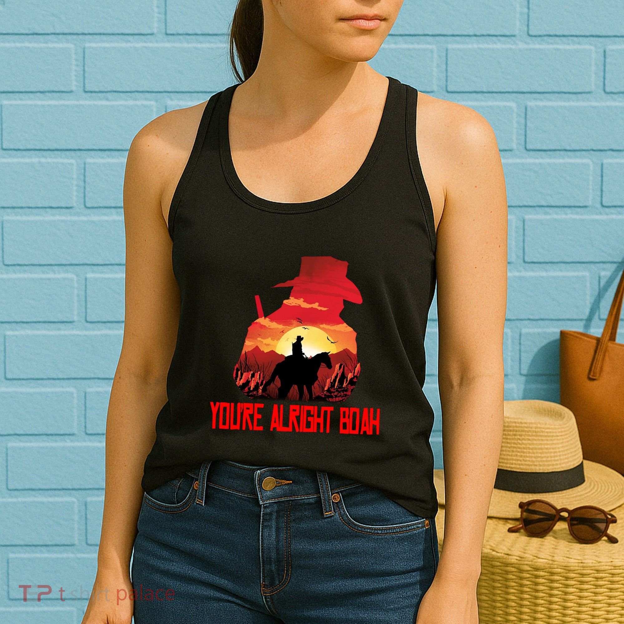 You’Re Alright Boah Rdr2 Style Gaming Women's Tank Top