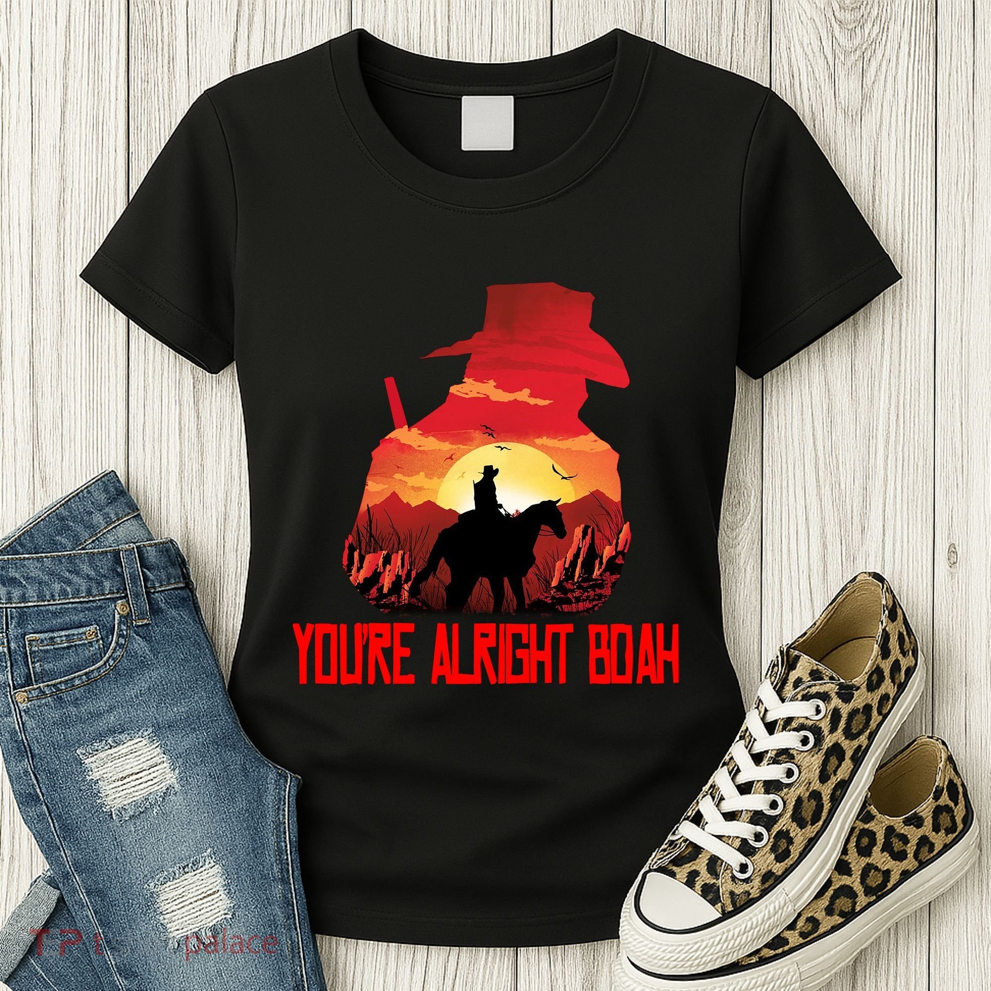 You’Re Alright Boah Rdr2 Style Gaming Women's T-Shirt
