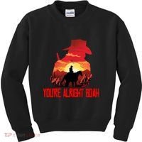 You’Re Alright Boah Rdr2 Style Gaming Kids Sweatshirt thumb 0