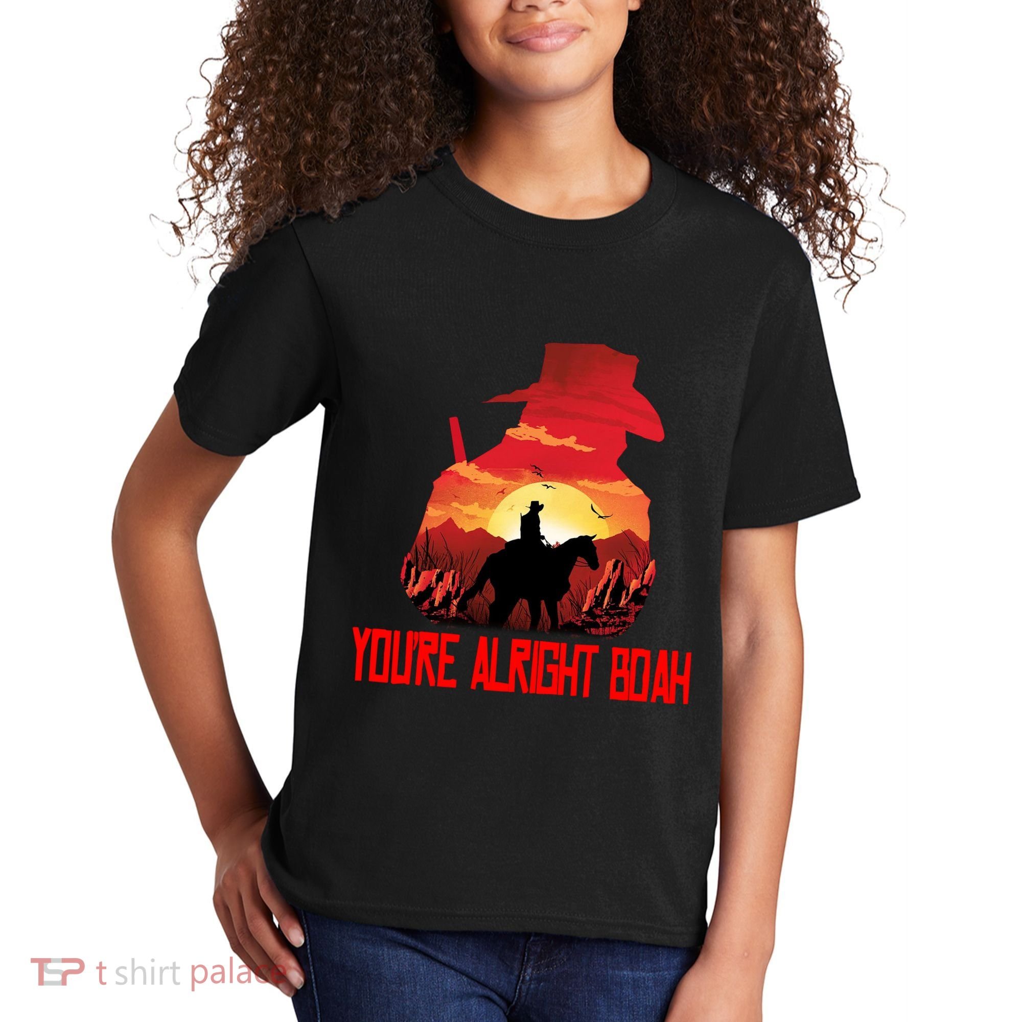 You’Re Alright Boah Rdr2 Style Gaming Kids T-Shirt