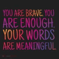You Are Brave You Are Enough Inspirational Quote Women's Sweatshirt thumb 2
