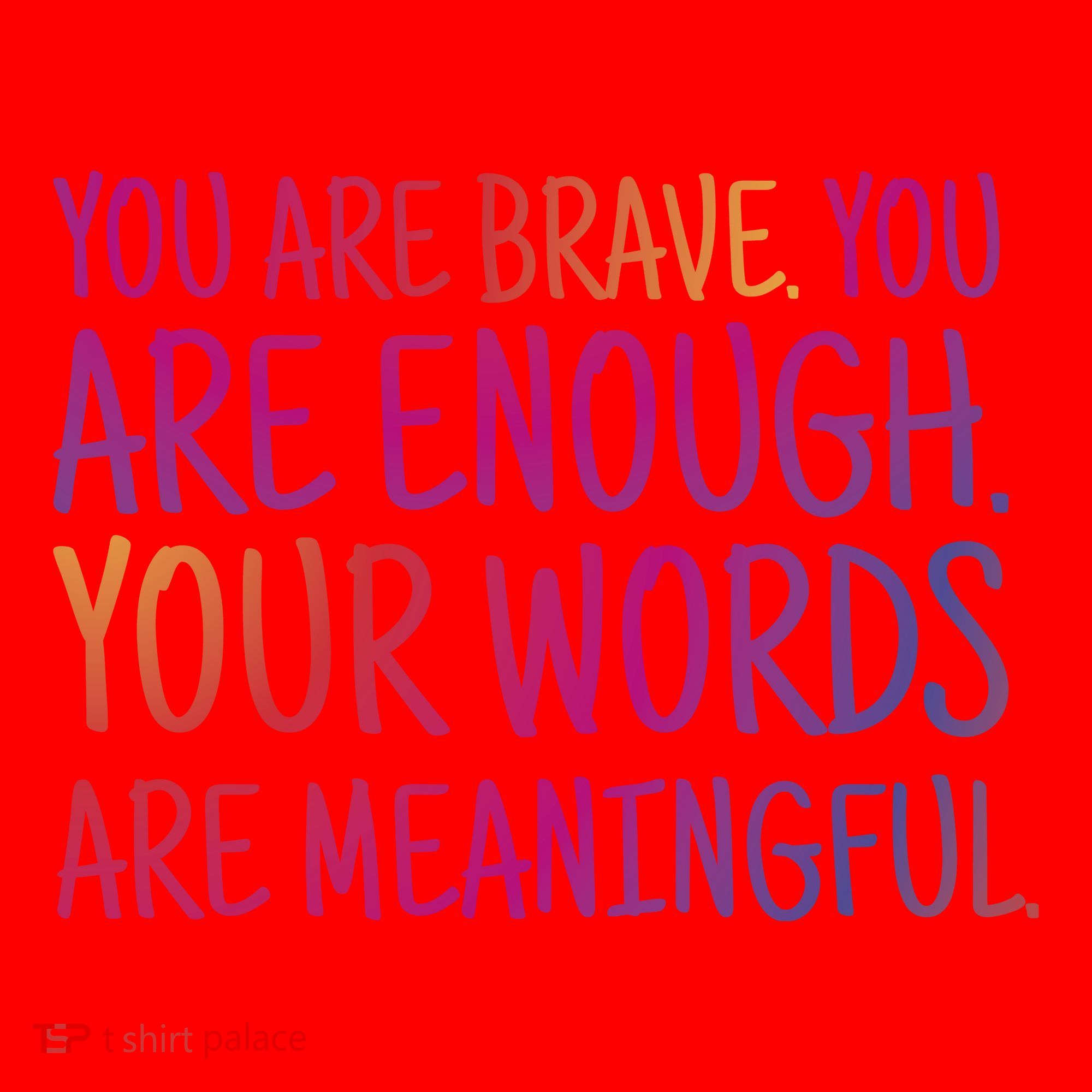 You Are Brave You Are Enough Inspirational Quote Santa Hat