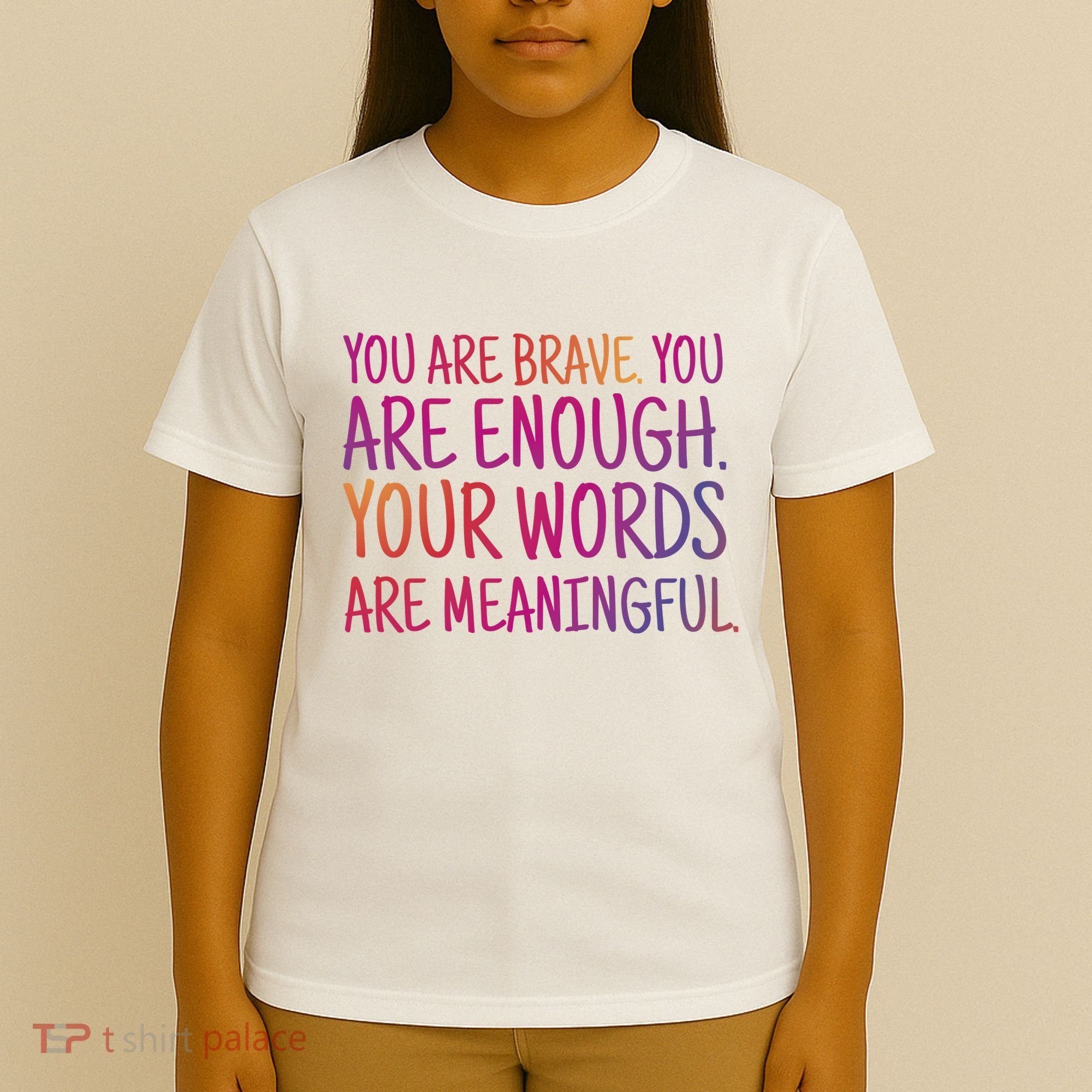You Are Brave You Are Enough Inspirational Quote T-Shirt