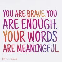 You Are Brave You Are Enough Inspirational Quote Baby Bodysuit thumb 2