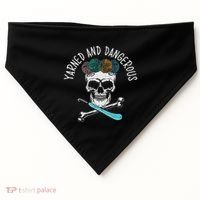 Yarned And Dangerous Crochet Crocheting Yarn Collector USA-Made Doggie Bandana thumb 0