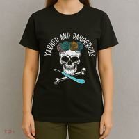 Yarned And Dangerous Crochet Crocheting Yarn Collector T-Shirt thumb 4