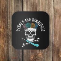 Yarned And Dangerous Crochet Crocheting Yarn Collector Coaster thumb 0