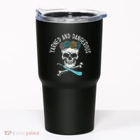 Yarned And Dangerous Crochet Crocheting Yarn Collector Tumbler thumb 0