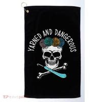 Yarned And Dangerous Crochet Crocheting Yarn Collector Golf Towel thumb 0