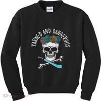 Yarned And Dangerous Crochet Crocheting Yarn Collector Kids Sweatshirt thumb 0