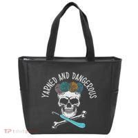 Yarned And Dangerous Crochet Crocheting Yarn Collector Tote Bag thumb 0