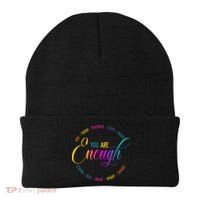 You Are Enough Kindness Quote Beanie thumb 0