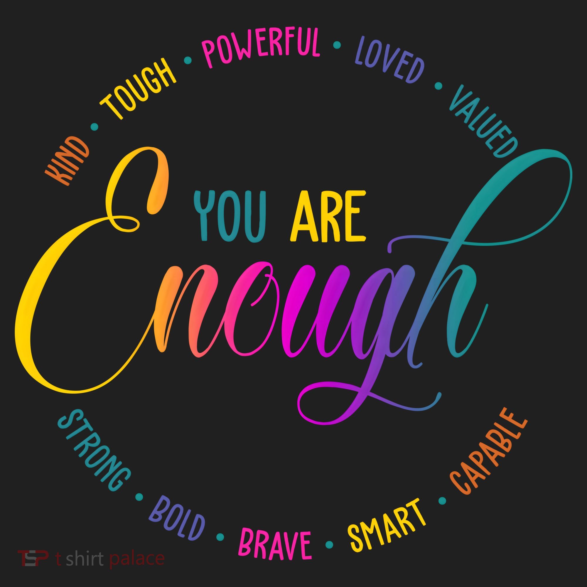 You Are Enough Kindness Quote Crop Fleece Hoodie