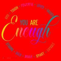 You Are Enough Kindness Quote Santa Hat thumb 1