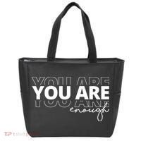You Are Enough Inspiring Quote Tote Bag thumb 0