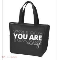 You Are Enough Inspiring Quote Tote Bag thumb 3