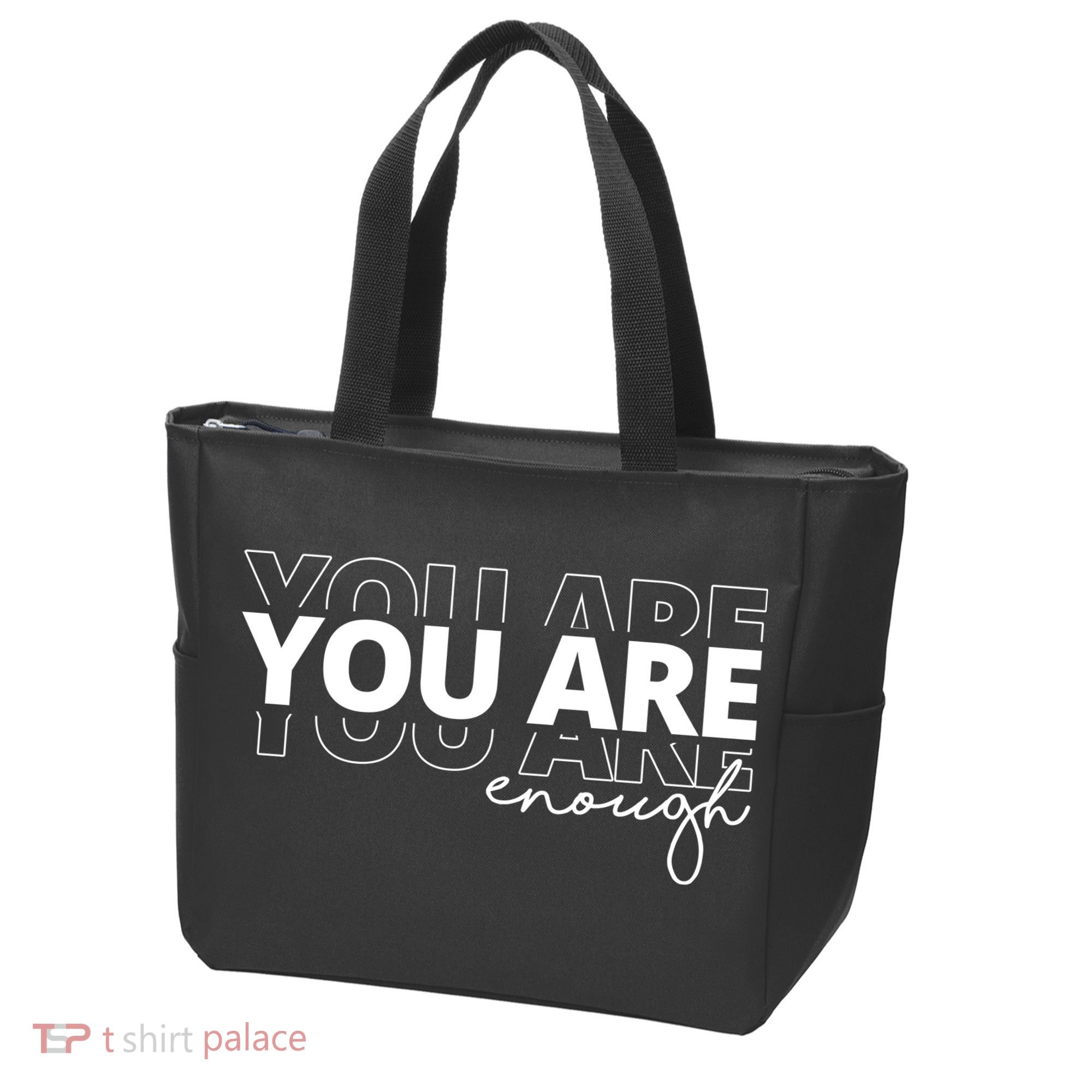 You Are Enough Inspiring Quote Tote Bag