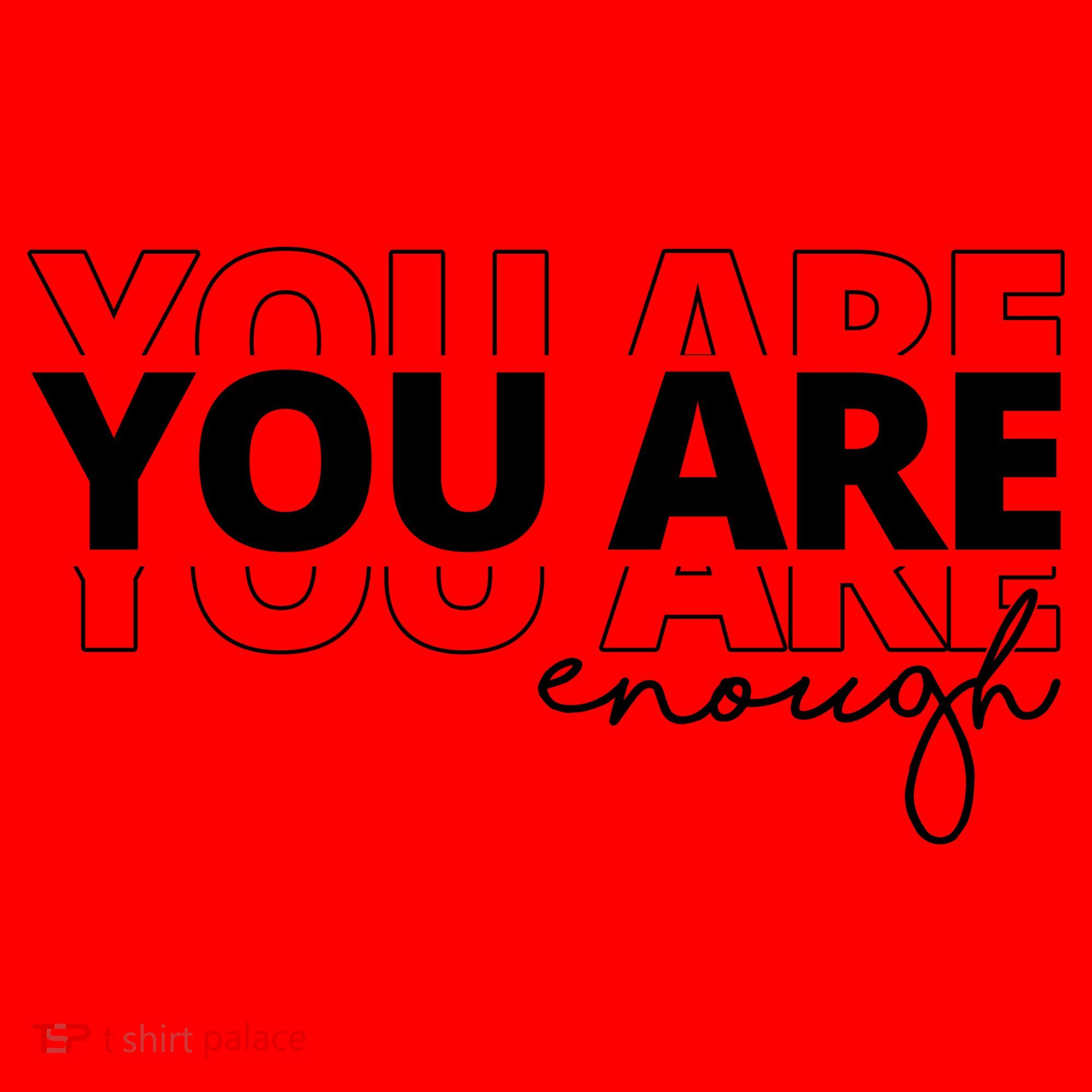 You Are Enough Inspiring Quote Santa Hat
