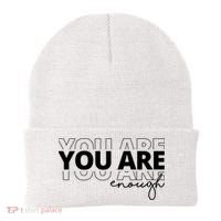 You Are Enough Inspiring Quote Beanie thumb 0
