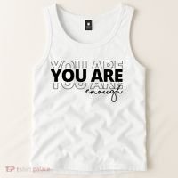 You Are Enough Inspiring Quote Tank Top thumb 2