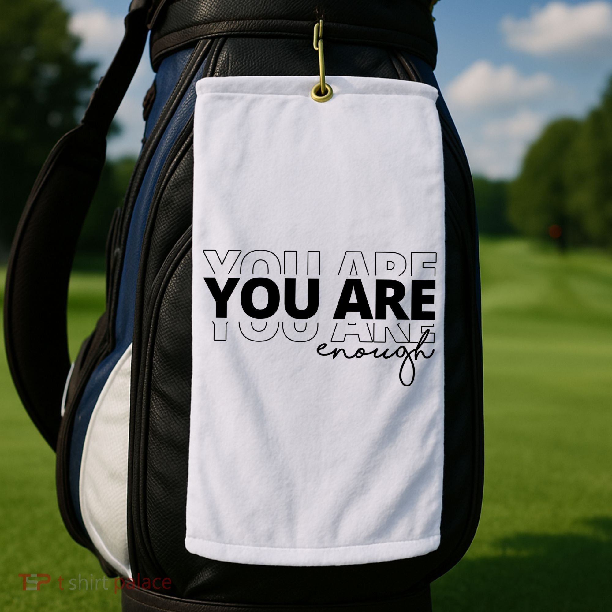 You Are Enough Inspiring Quote Golf Towel