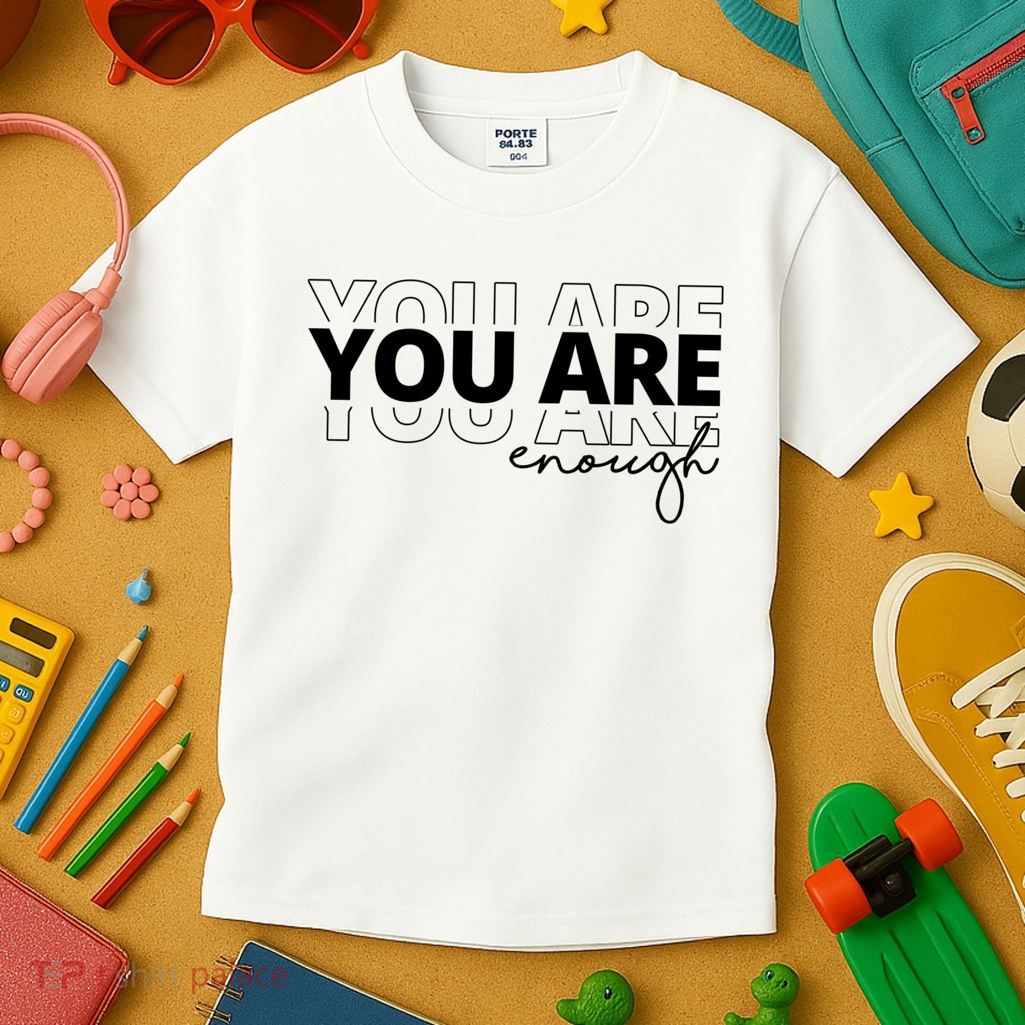 You Are Enough Inspiring Quote Kids T-Shirt