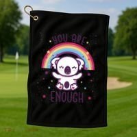 You Are Enough Koala Golf Towel thumb 1