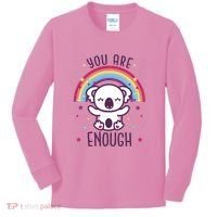 You Are Enough Koala Kids Long Sleeve Shirt thumb 0