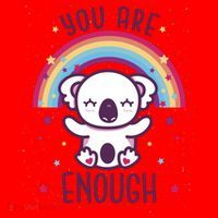 You Are Enough Koala Santa Hat thumb 1