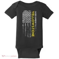 Yellowstone American Flag Baby Bodysuit thumb 0