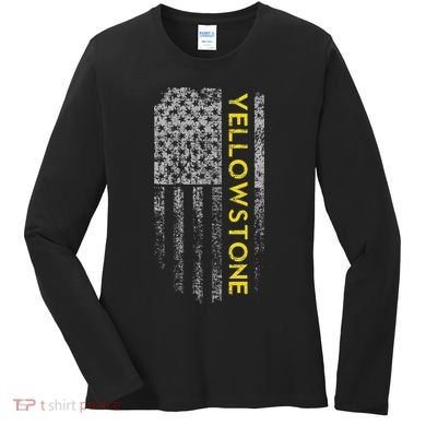 Yellowstone American Flag Women's Long Sleeve Shirt