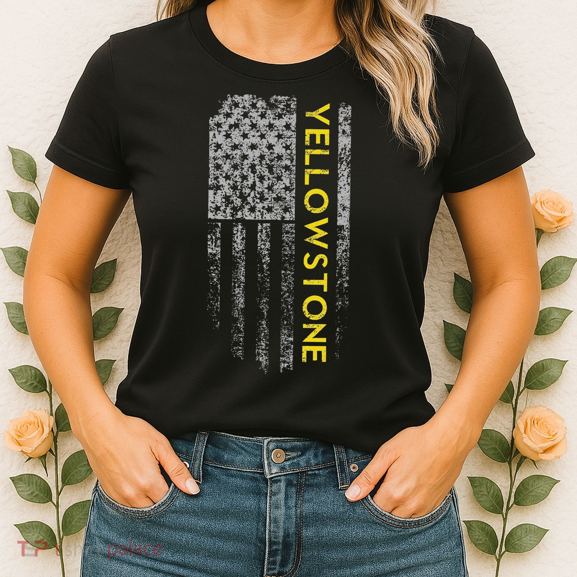 Yellowstone American Flag Women's T-Shirt