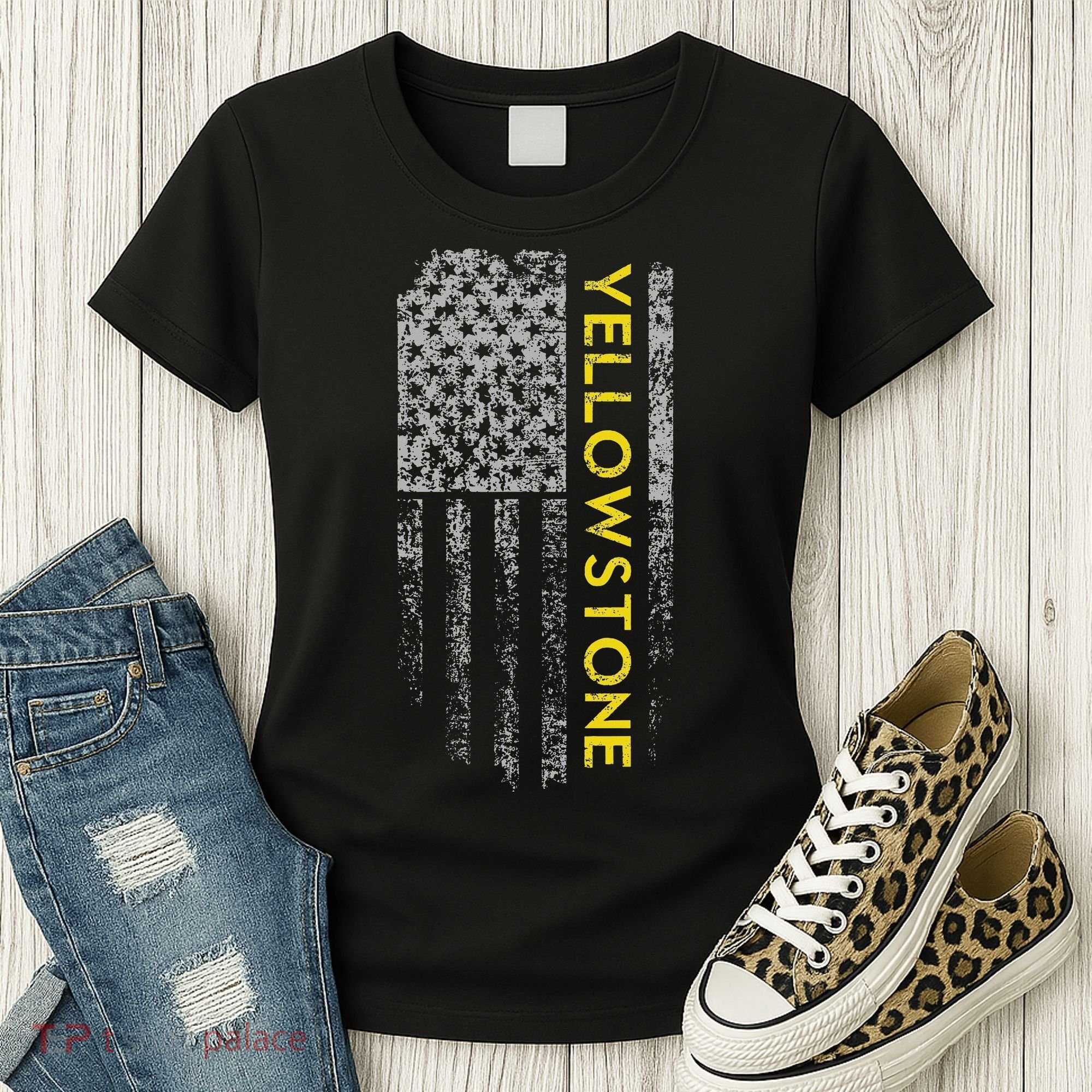 Yellowstone American Flag Women's T-Shirt