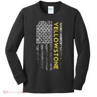 Yellowstone American Flag Kids Long Sleeve Shirt thumb 0